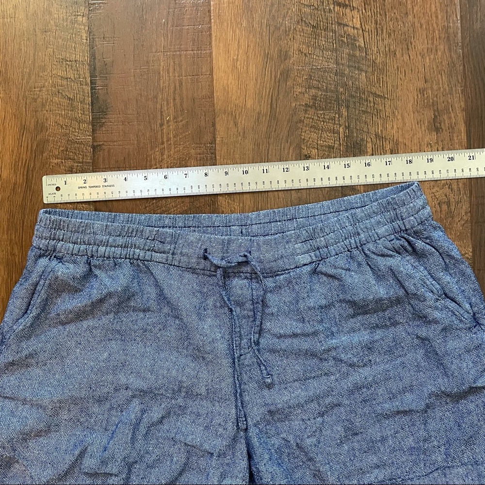 OLD NAVY denim linen blend drawstring shorts size XL - Picture 3 of 6